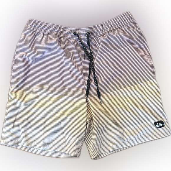Quiksilver Other - Quiksilver | Men's Gradient Striped Board Shorts - Purple and Yellow